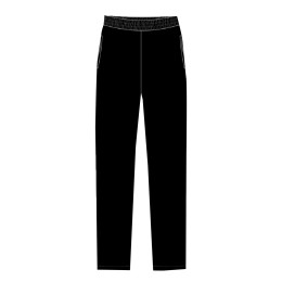 Customized black men's sports trousers, designed with rubber inside the cuffs, buckles, button doors, 100% polyester, Kai Shing Park Island Blue Club U404 Customized black men's sports trousers, designed with rubber inside the cuffs, buckles, button doors, 100% polyester, Kai Shing Park Island Blue Club U404